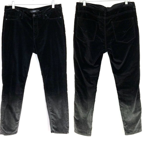 Hudson Nico Velvet Super Skinny Black Gray Ombre Jean Size 30 - Picture 3 of 16